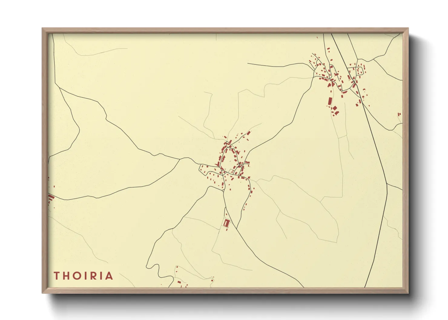 Une affiche de carte sur Thoiria