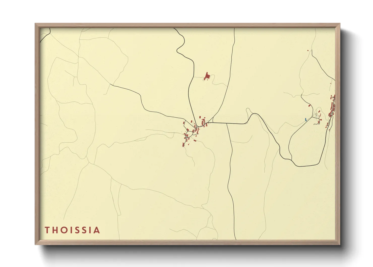 Une affiche de carte sur Thoissia