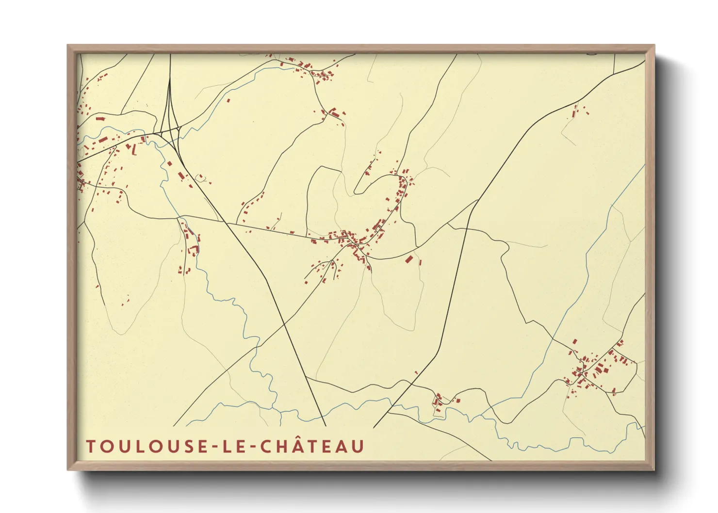 Une affiche de carte sur Toulouse-le-Château