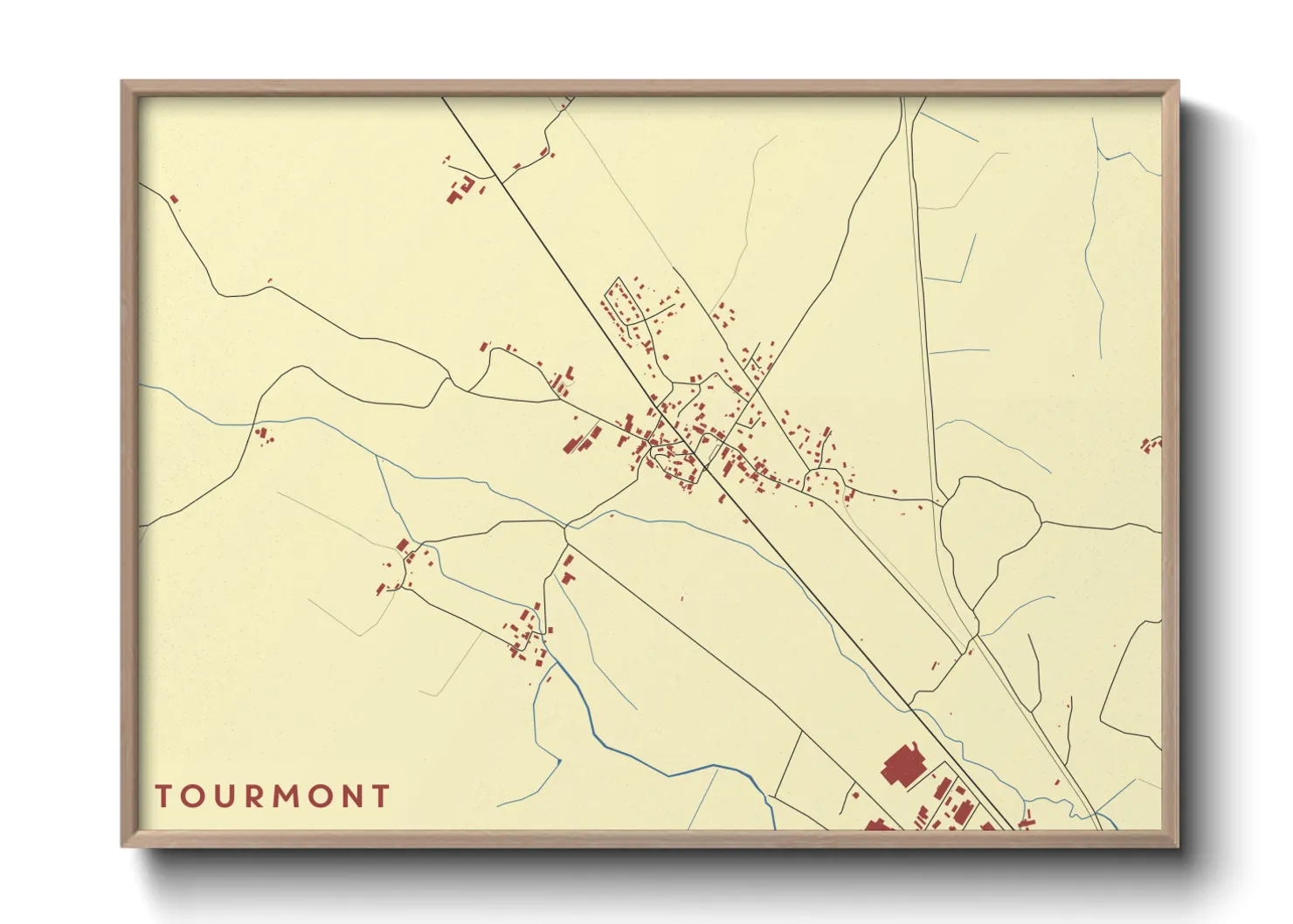 Une affiche de carte sur Tourmont