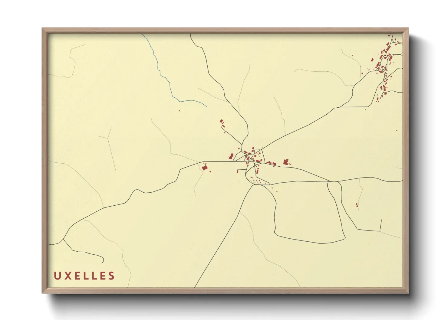Une affiche de carte sur Uxelles