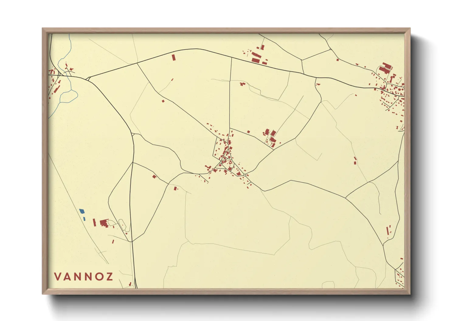 Une affiche de carte sur Vannoz