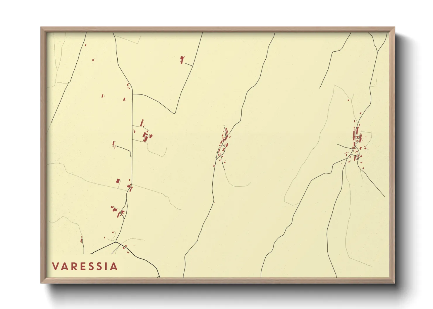 Une affiche de carte sur Varessia