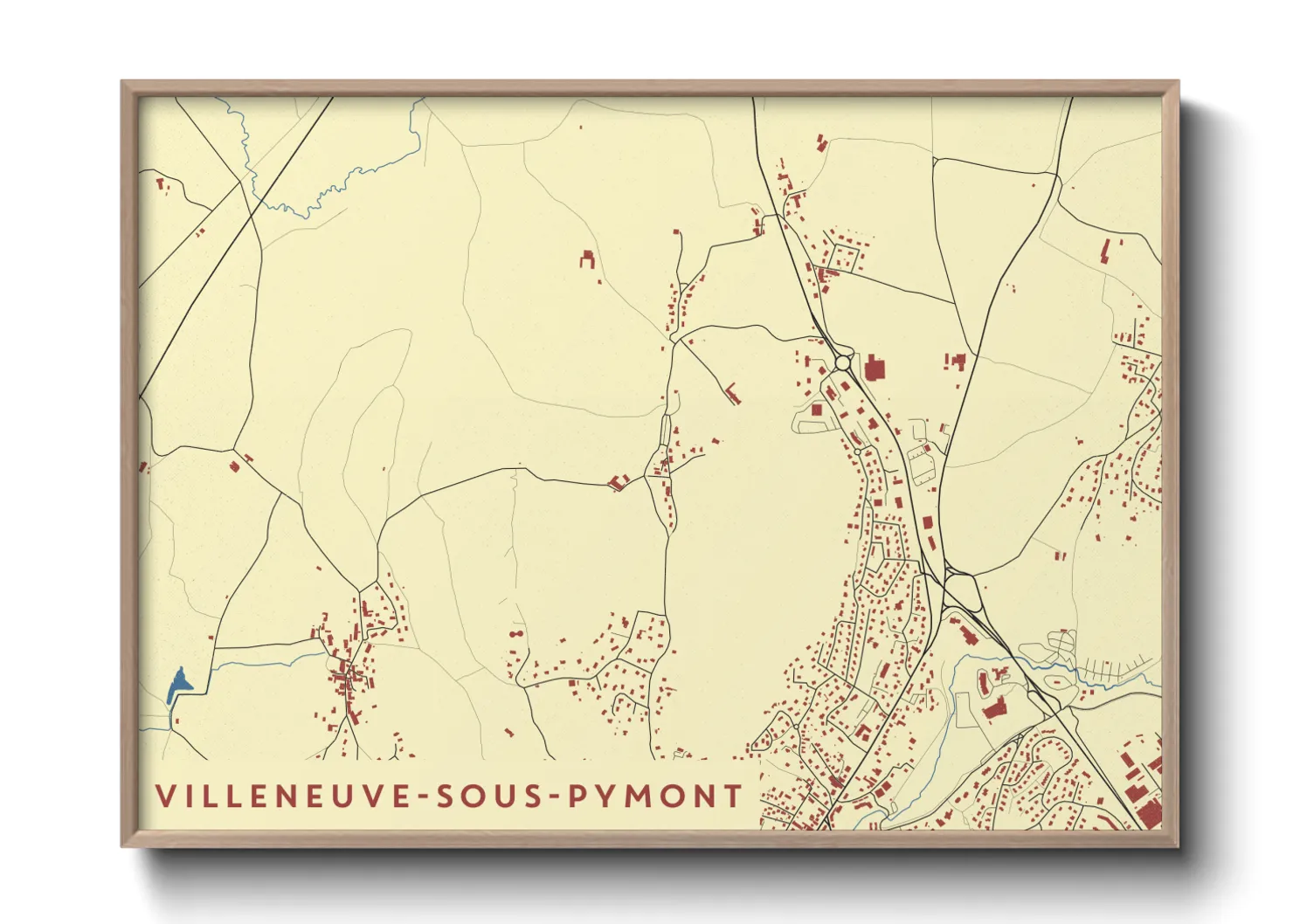 Une affiche de carte sur Villeneuve-sous-Pymont