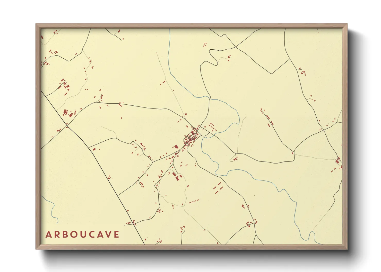 Une affiche de carte sur Arboucave