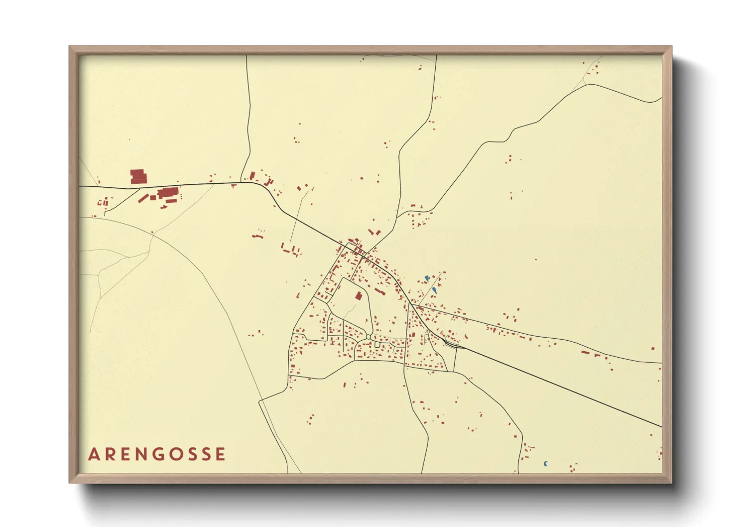 Une affiche de carte sur Arengosse