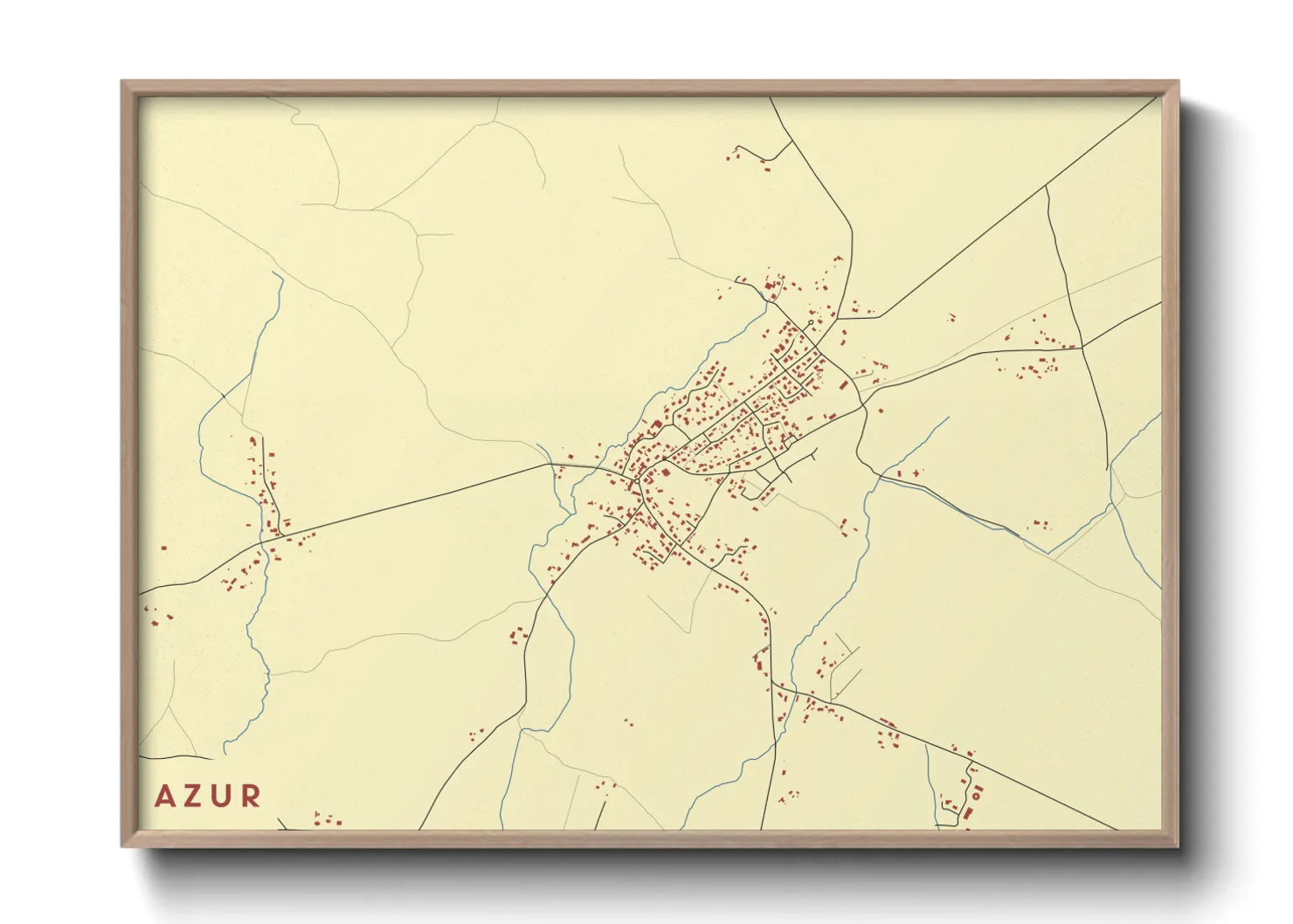 Une affiche de carte sur Azur