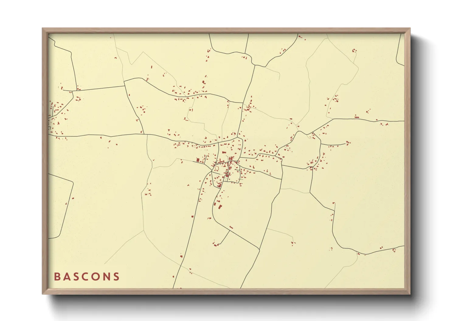 Une affiche de carte sur Bascons