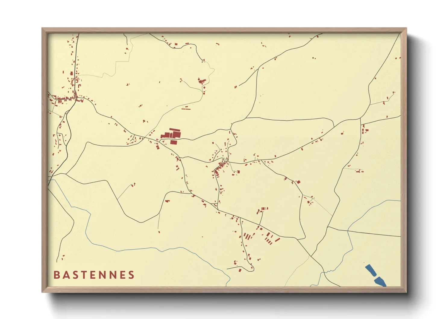 Une affiche de carte sur Bastennes