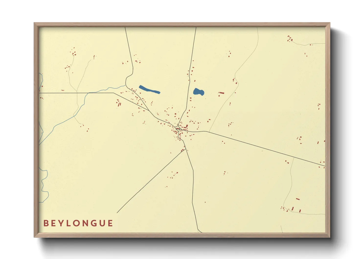 Une affiche de carte sur Beylongue