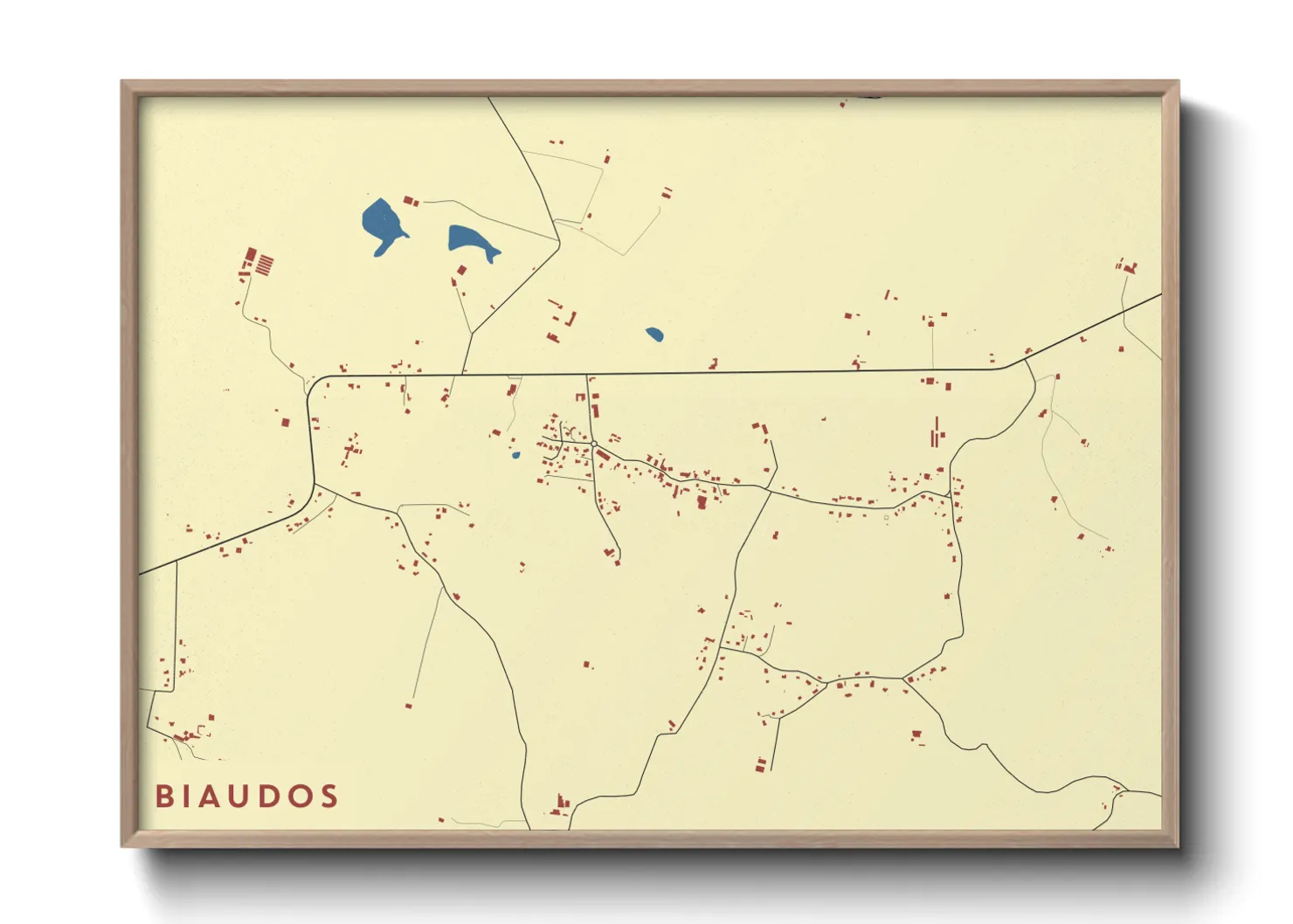 Une affiche de carte sur Biaudos