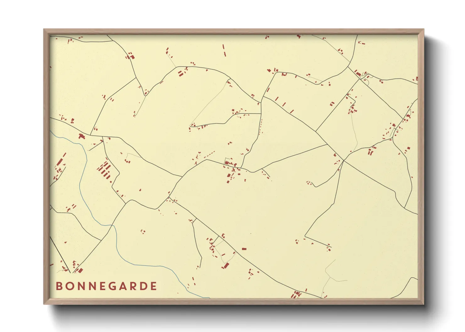 Une affiche de carte sur Bonnegarde
