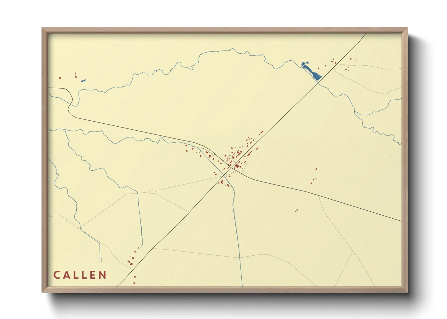 Une affiche de carte sur Callen