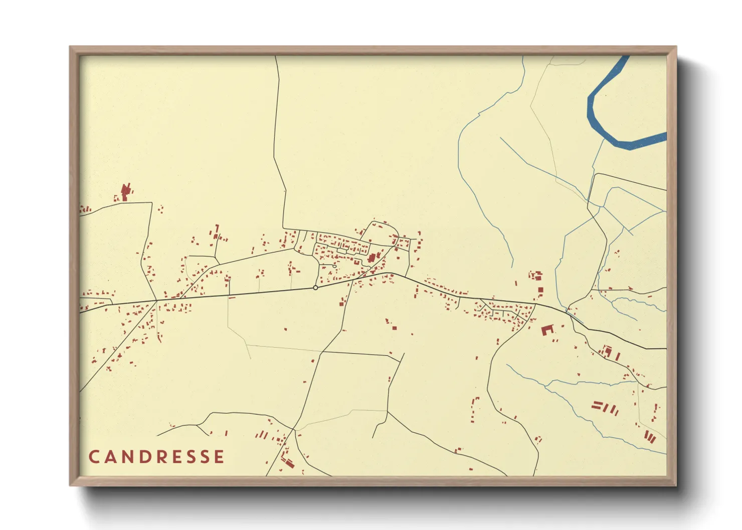 Une affiche de carte sur Candresse