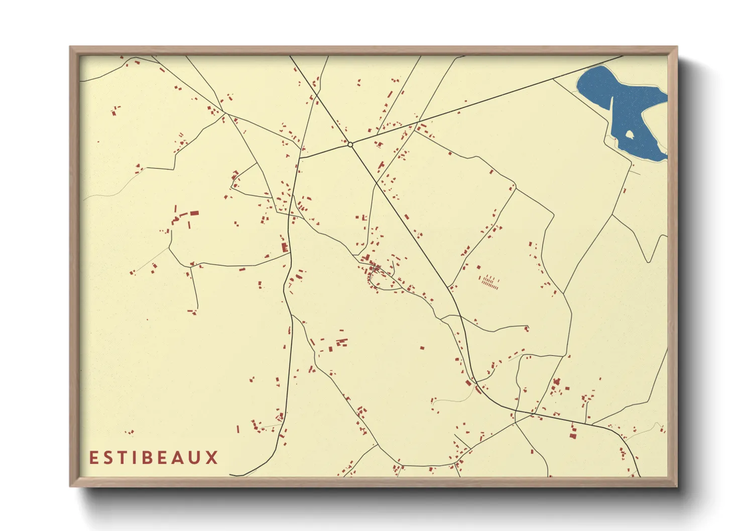 Une affiche de carte sur Estibeaux