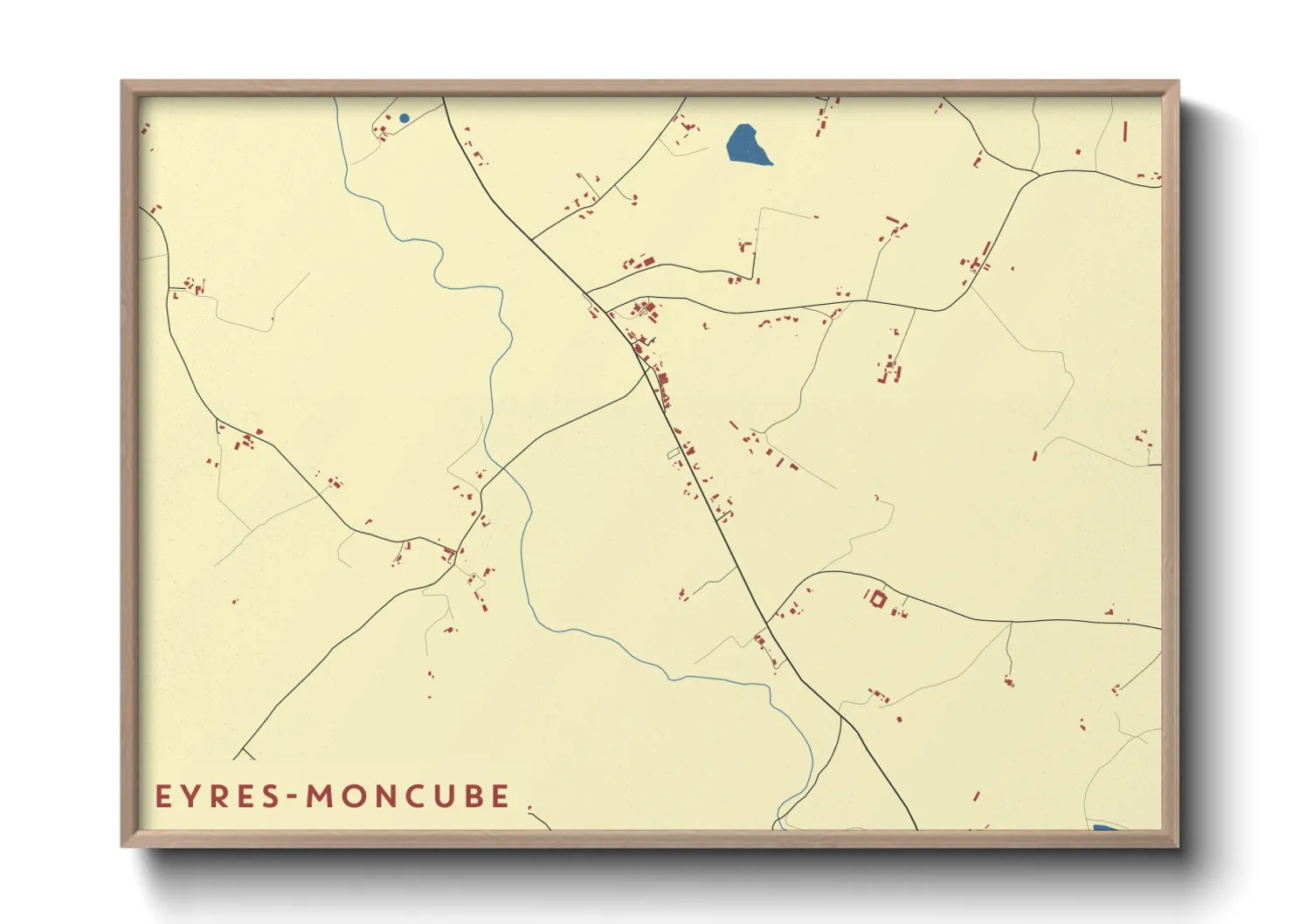 Une affiche de carte sur Eyres-Moncube