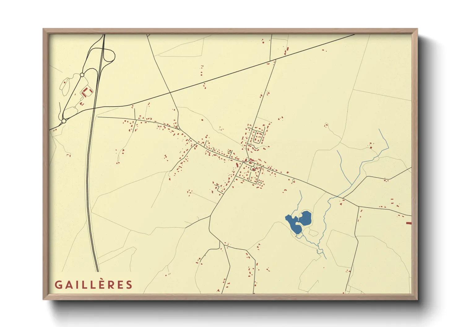 Une affiche de carte sur Gaillères