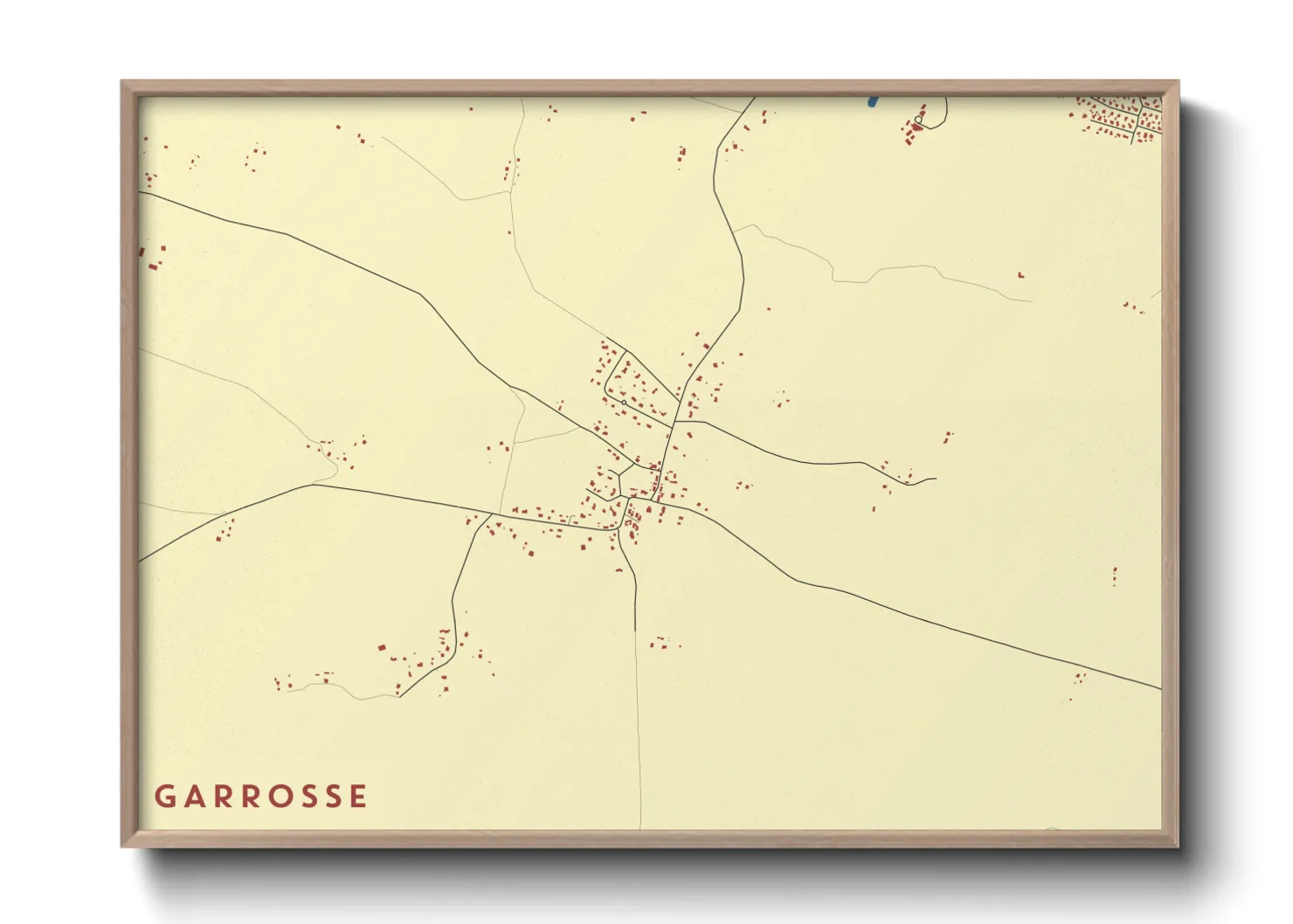 Une affiche de carte sur Garrosse