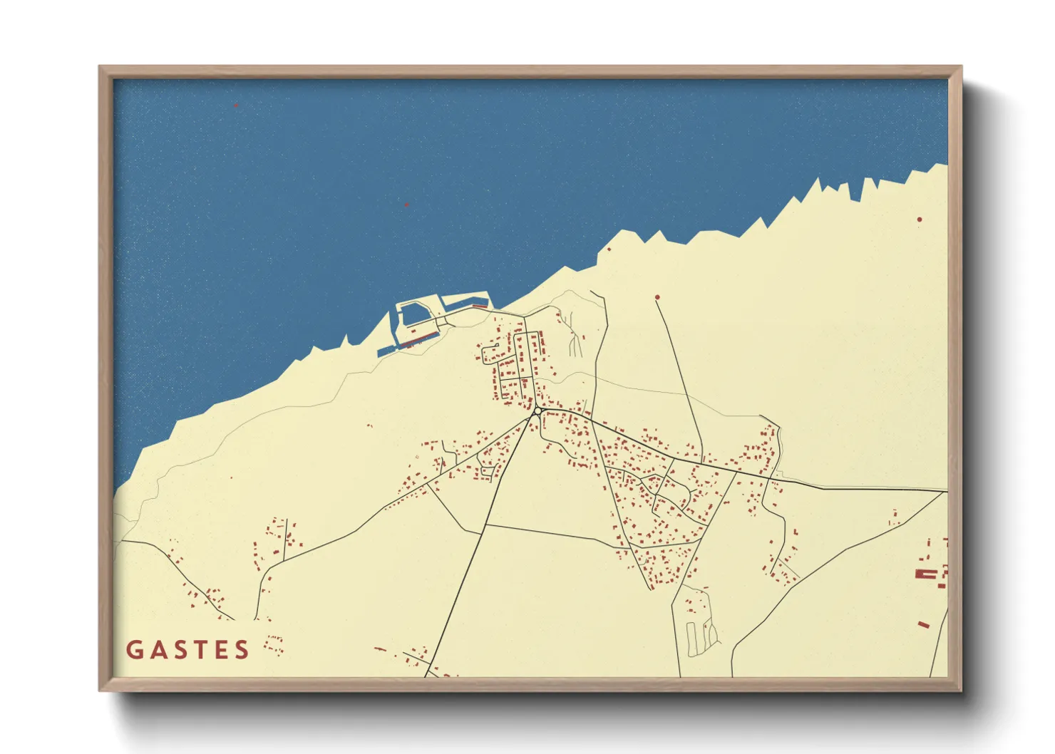 Une affiche de carte sur Gastes