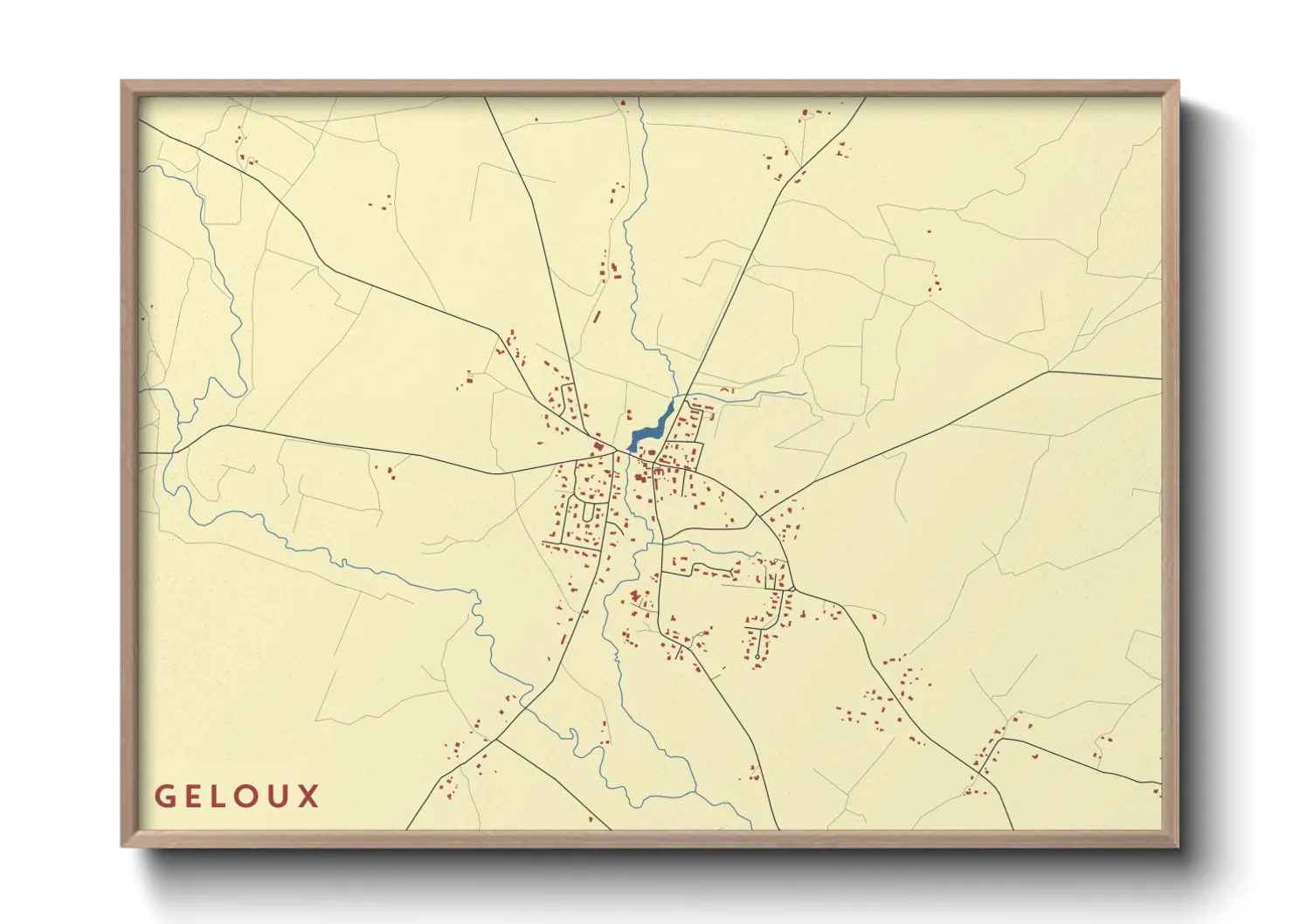 Une affiche de carte sur Geloux