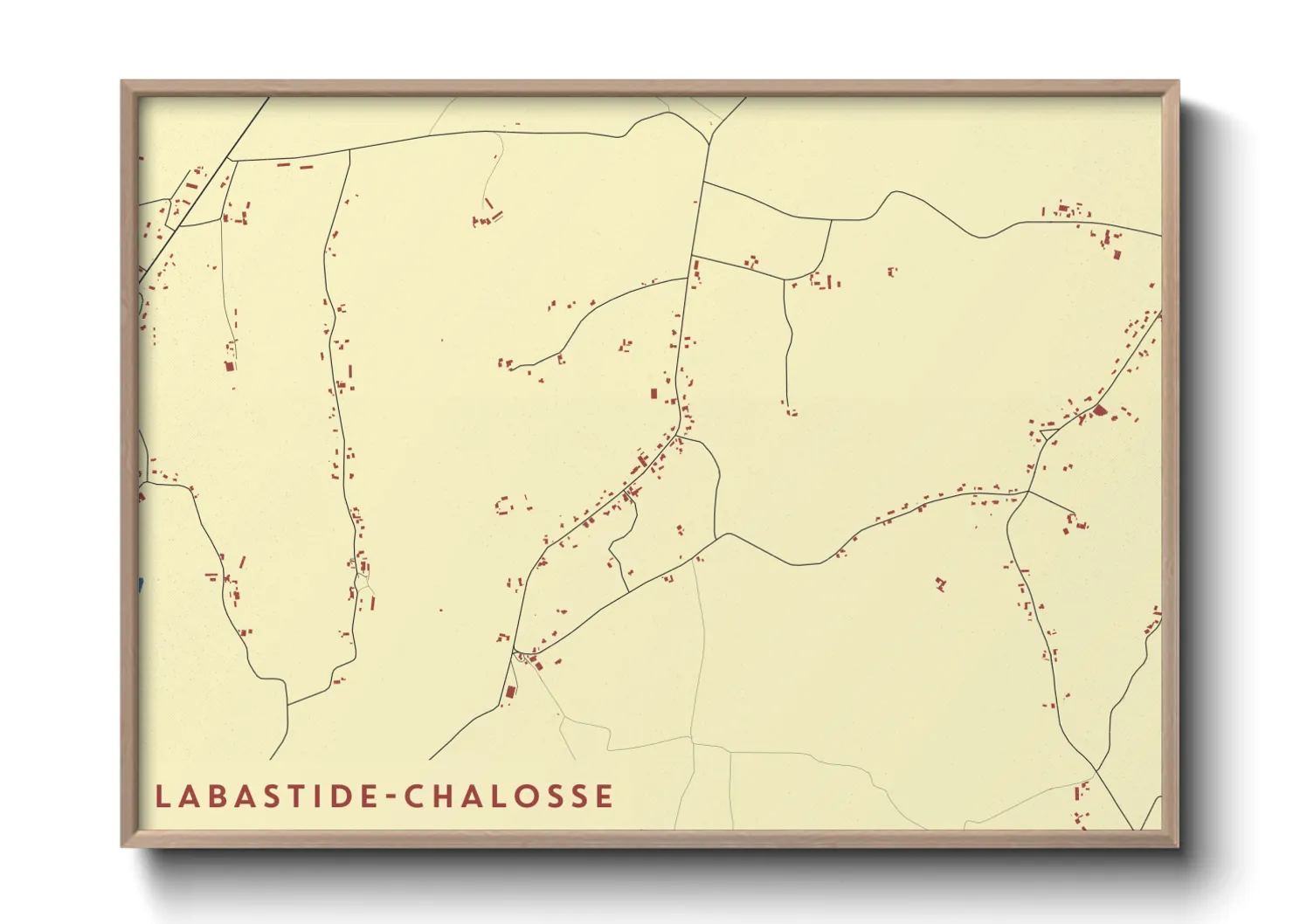 Une affiche de carte sur Labastide-Chalosse