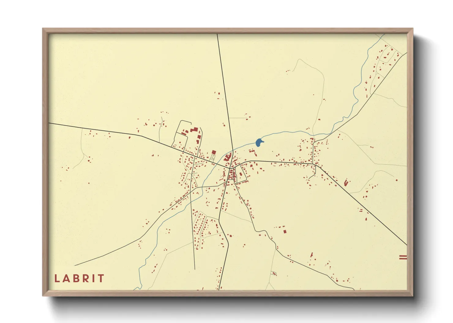 Une affiche de carte sur Labrit