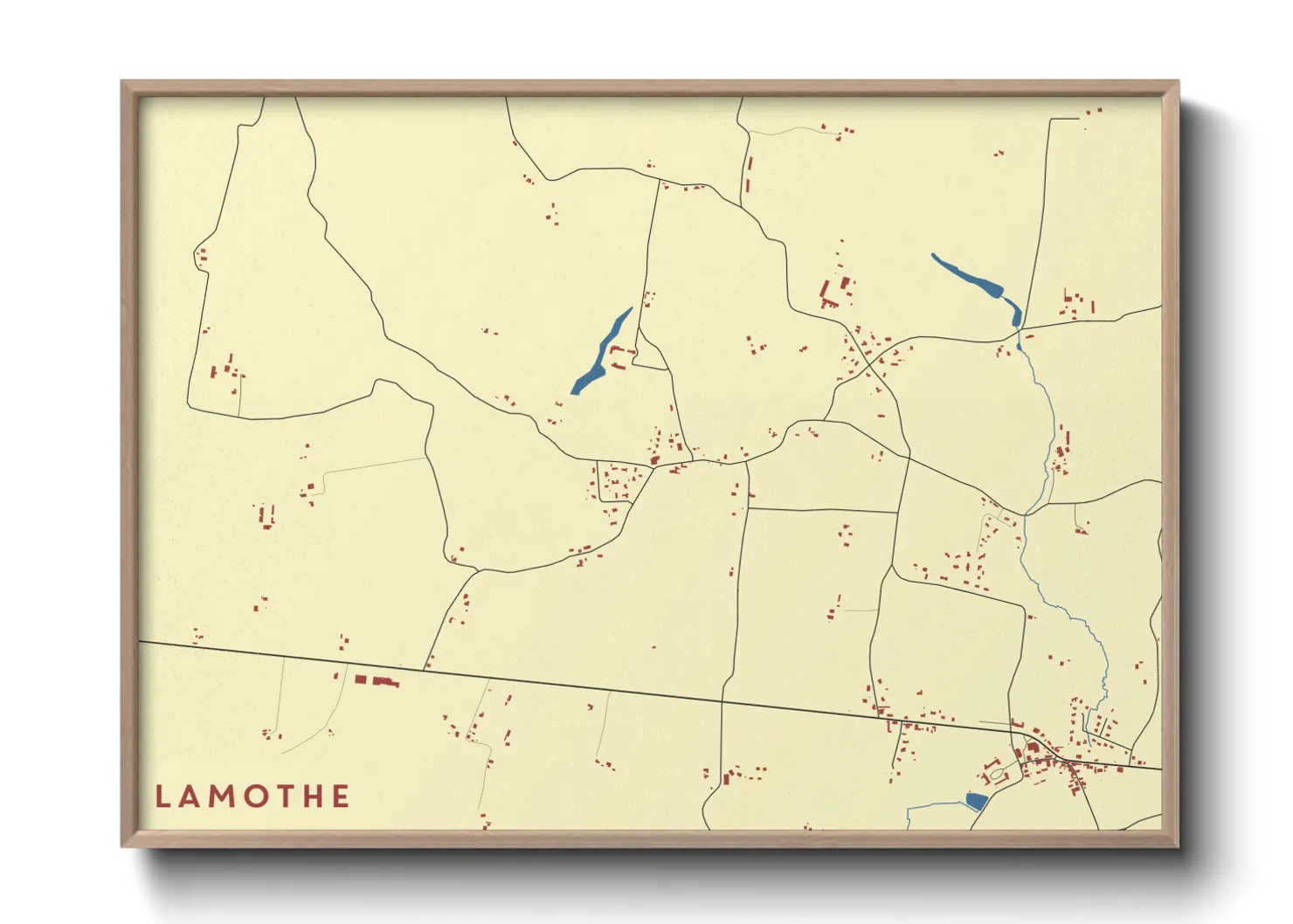 Une affiche de carte sur Lamothe