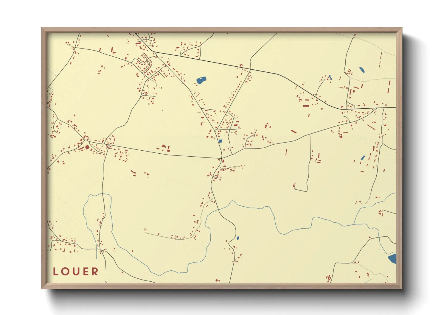 Une affiche de carte sur Louer