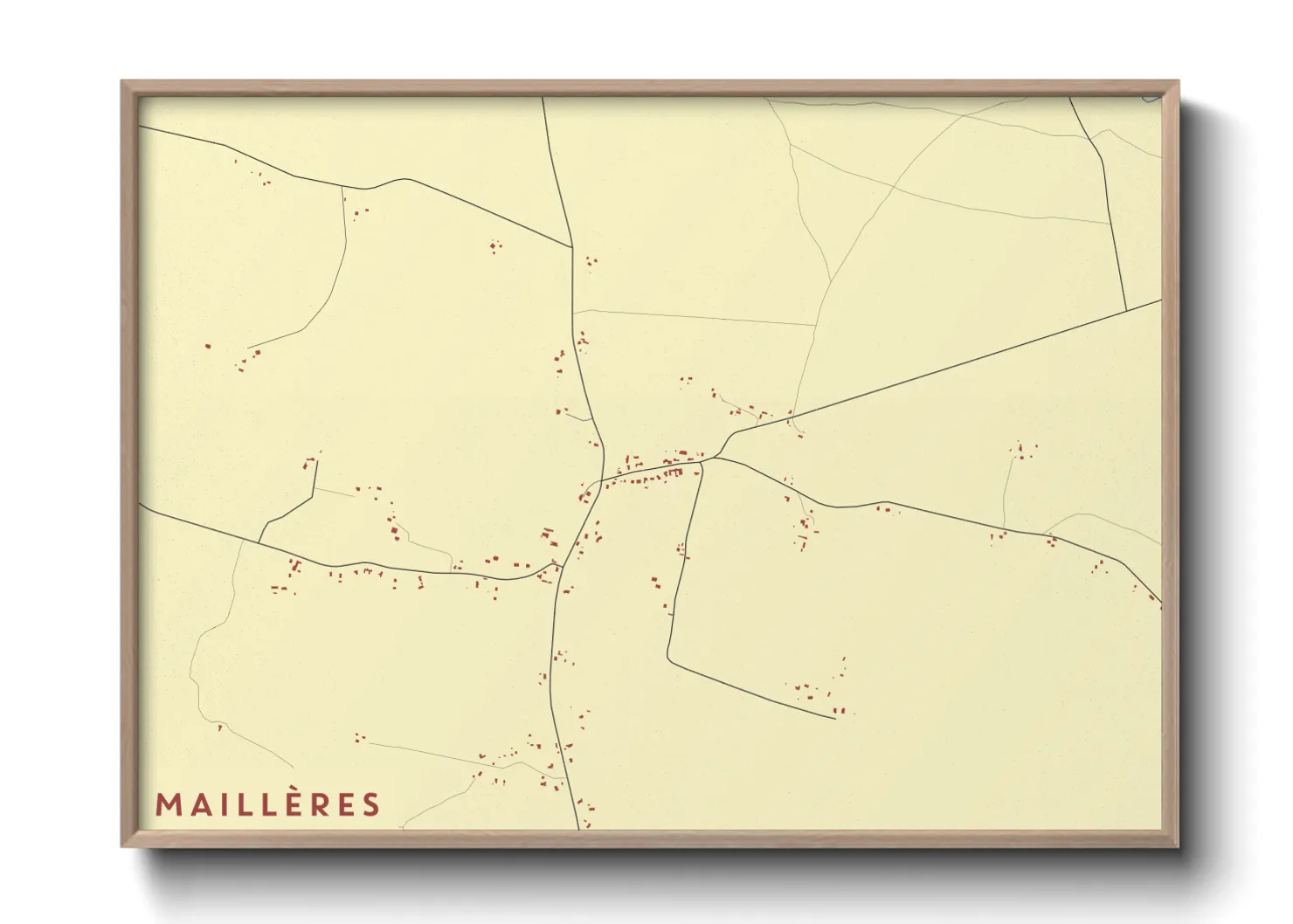 Une affiche de carte sur Maillères