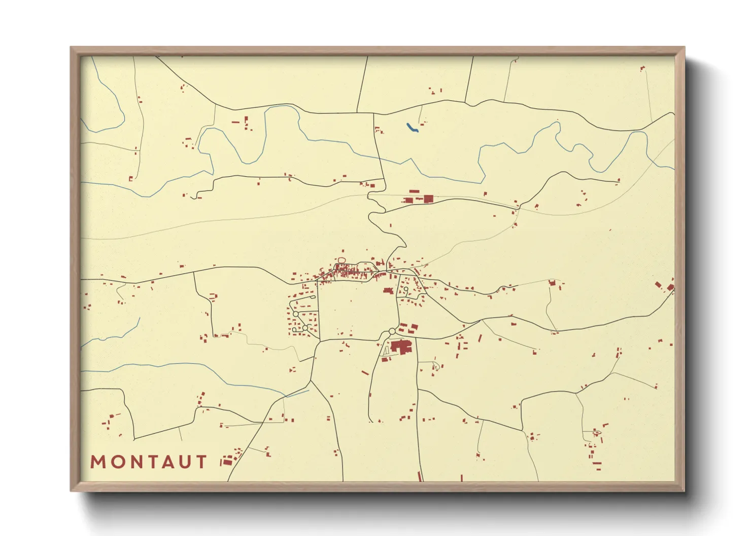 Une affiche de carte sur Montaut