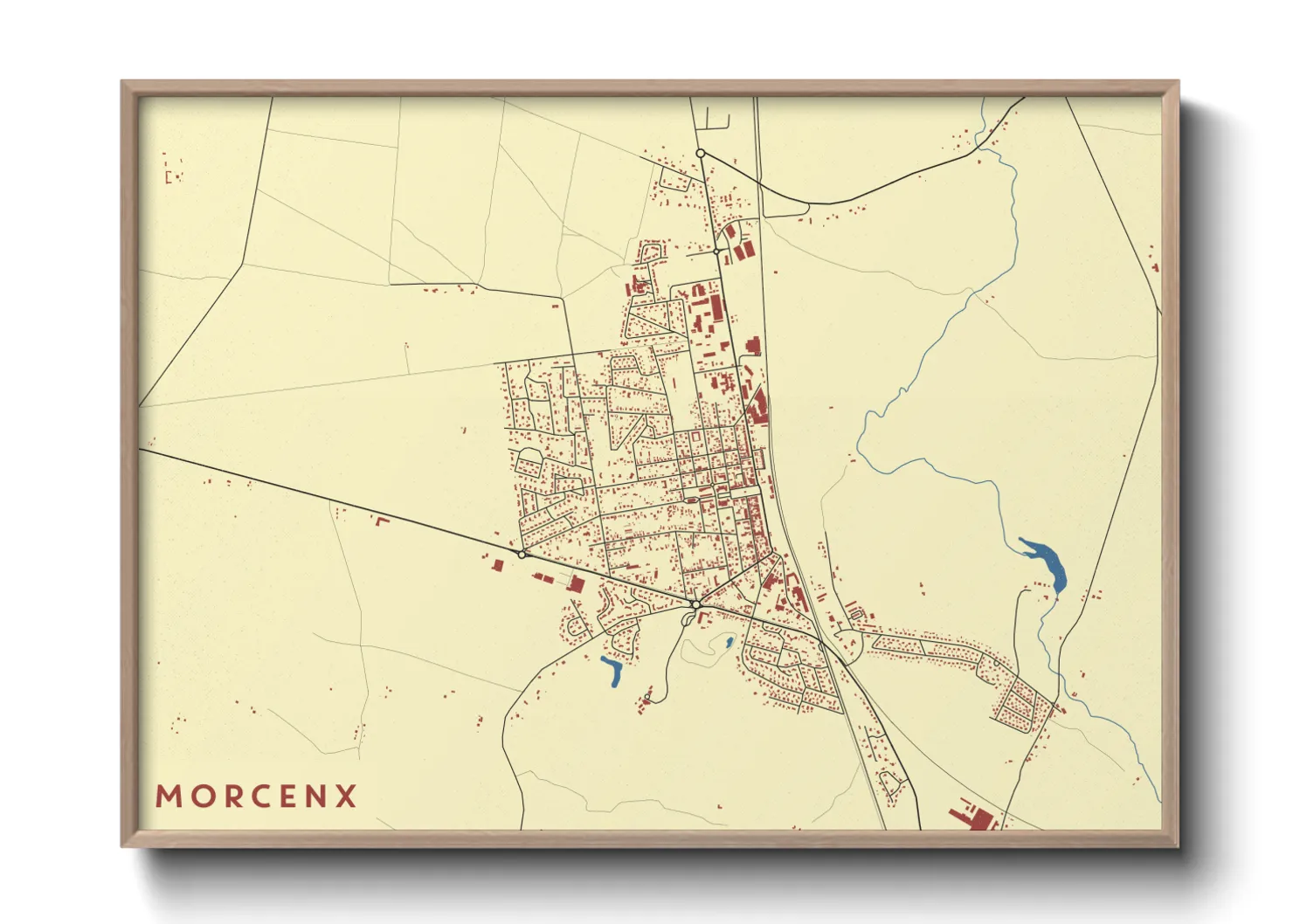 Une affiche de carte sur Morcenx