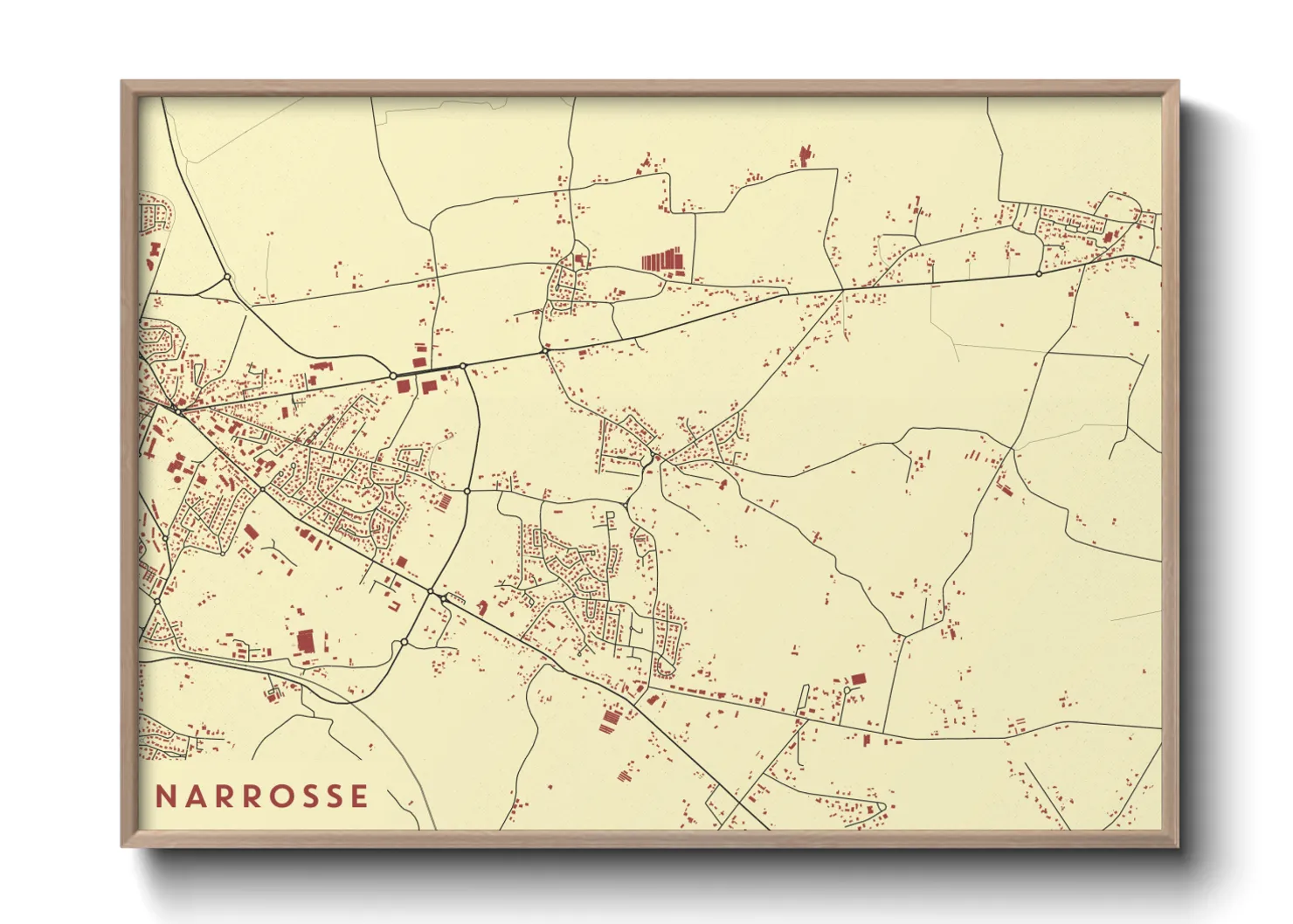 Une affiche de carte sur Narrosse