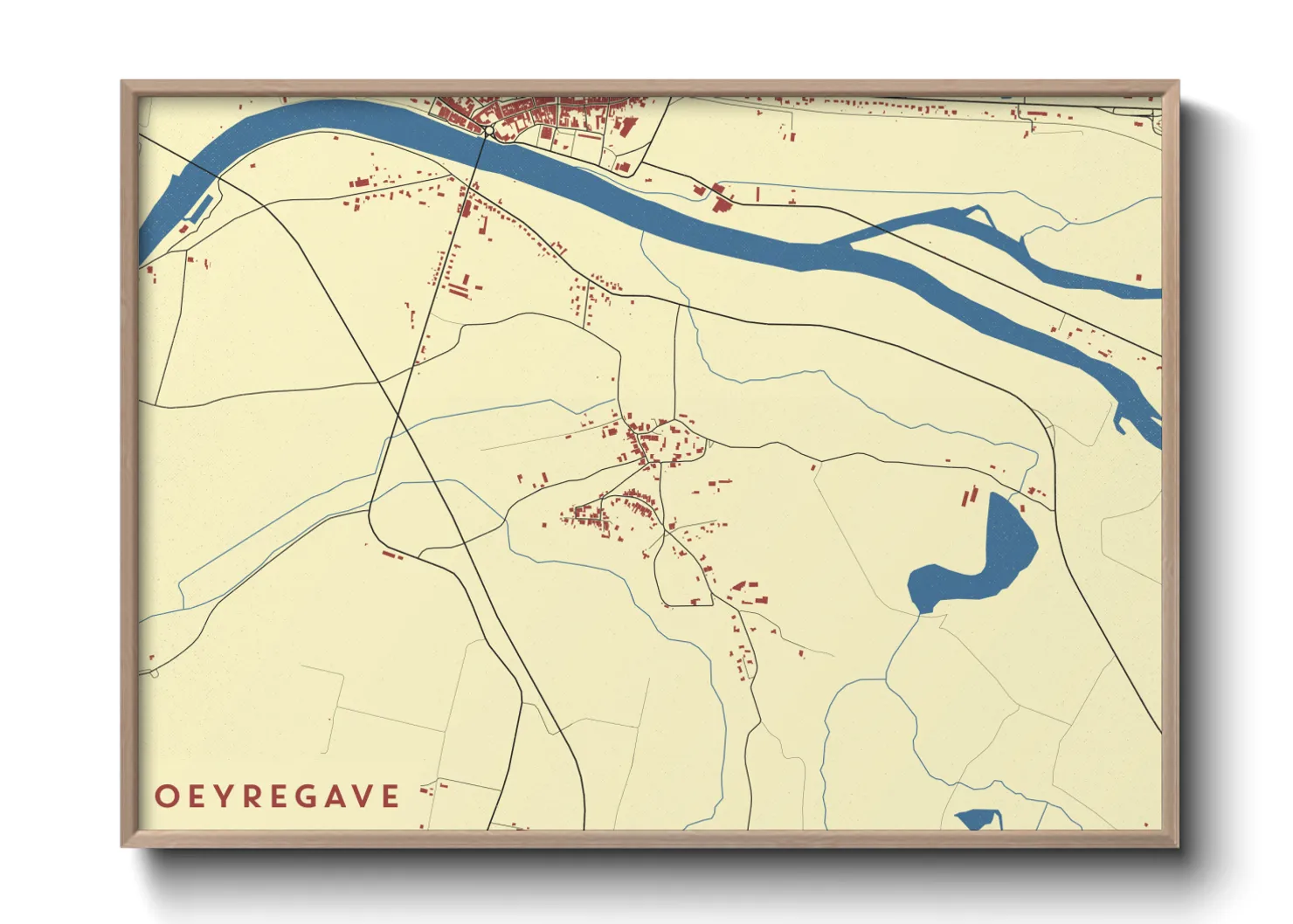 Une affiche de carte sur Oeyregave