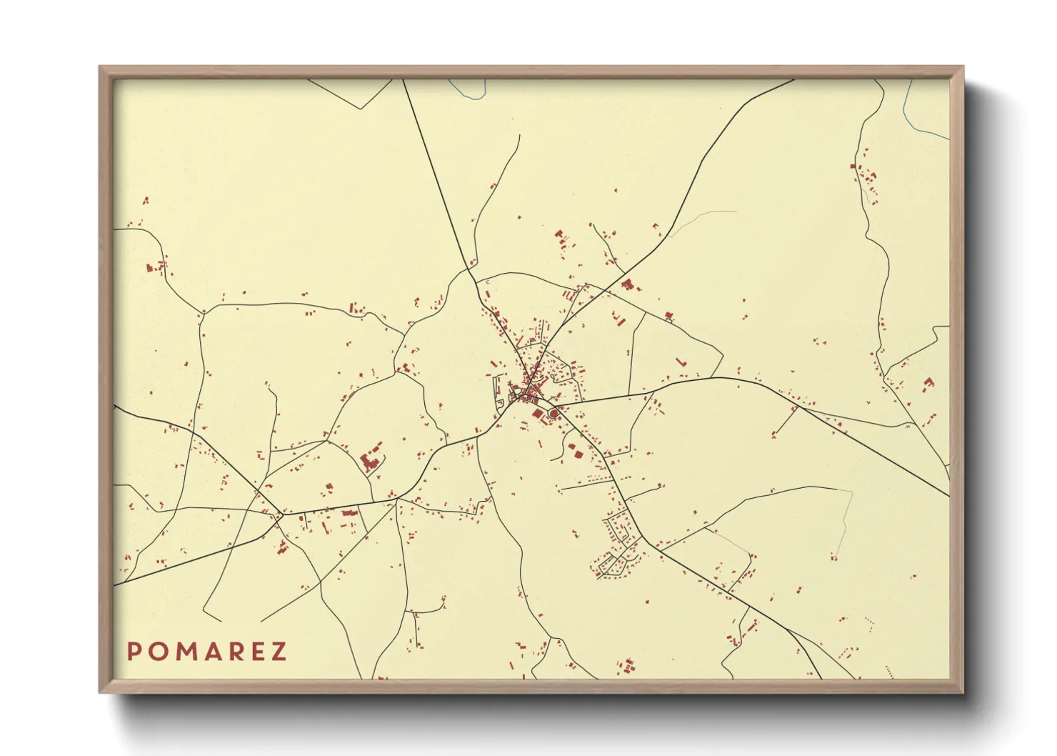Une affiche de carte sur Pomarez