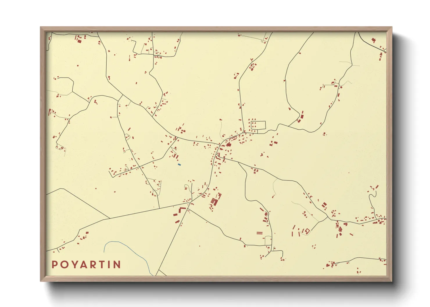 Une affiche de carte sur Poyartin