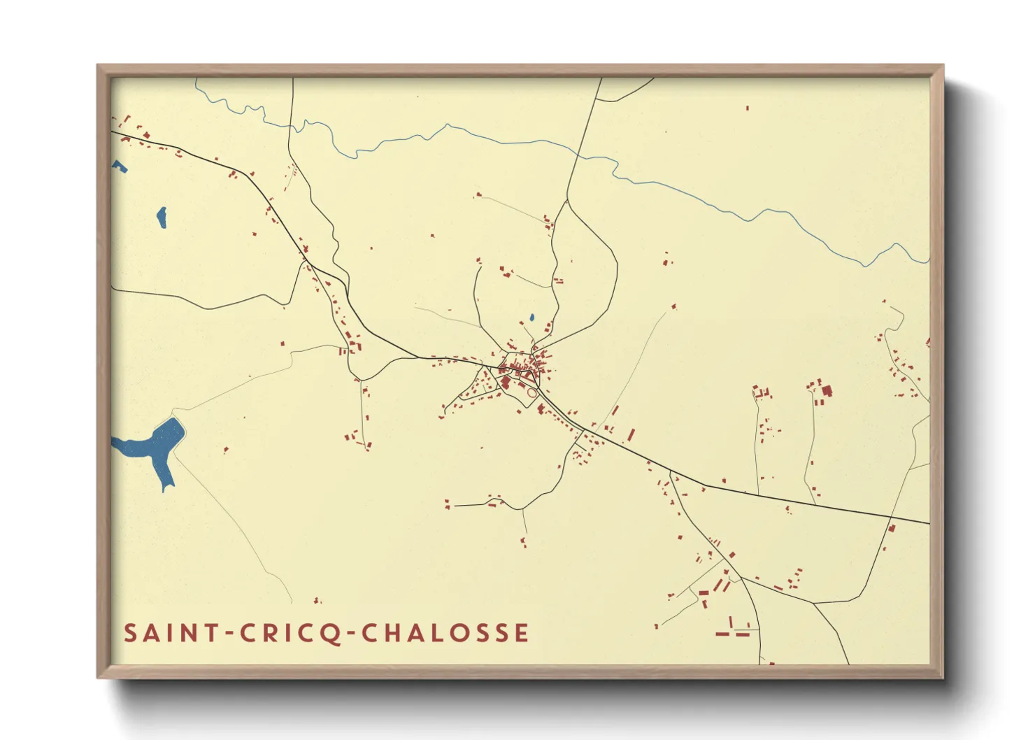 Une affiche de carte sur Saint-Cricq-Chalosse