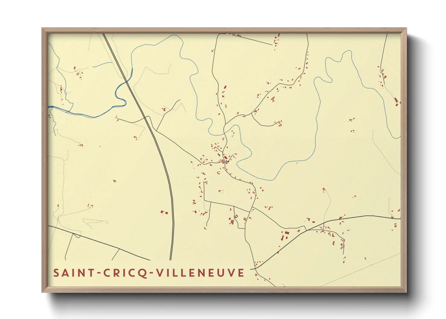 Une affiche de carte sur Saint-Cricq-Villeneuve