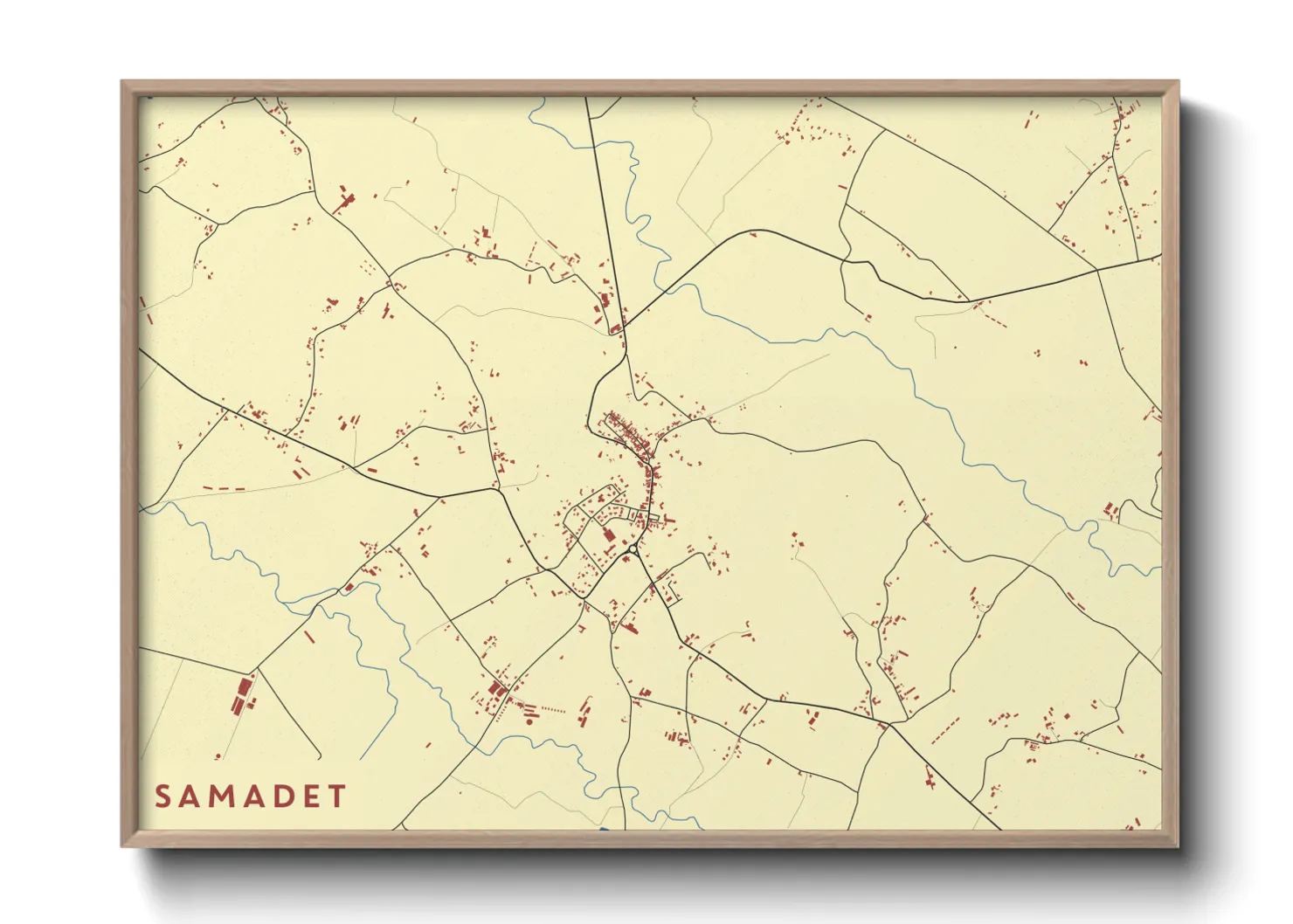 Une affiche de carte sur Samadet
