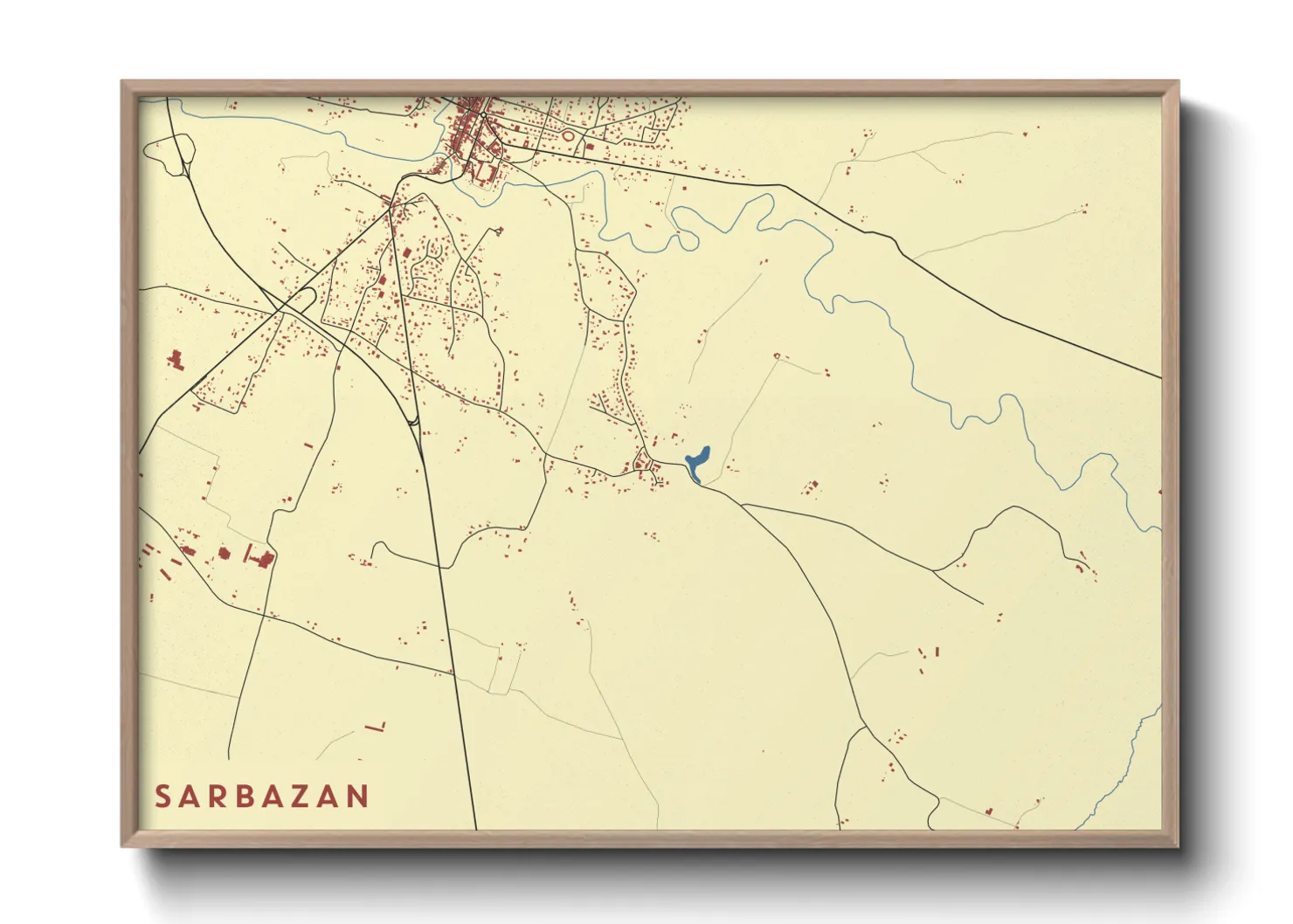 Une affiche de carte sur Sarbazan