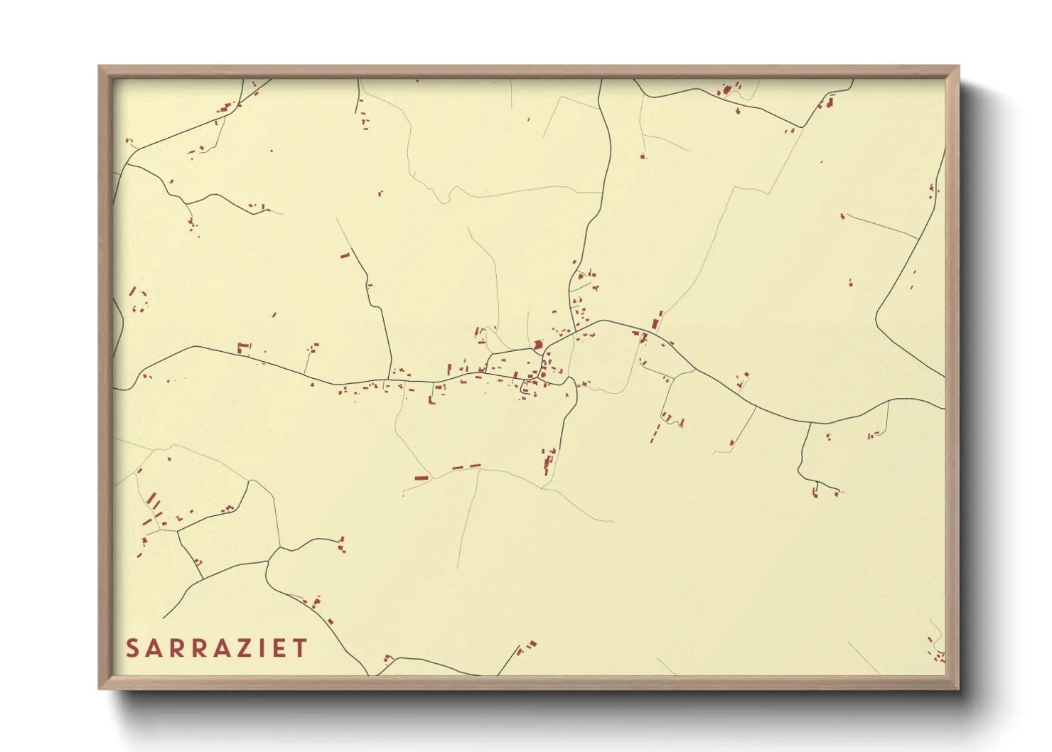 Une affiche de carte sur Sarraziet