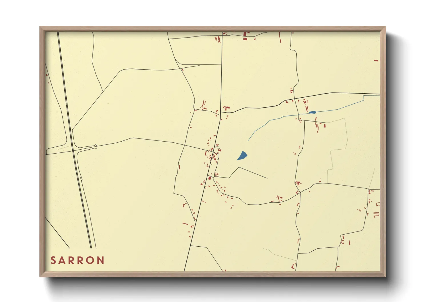 Une affiche de carte sur Sarron
