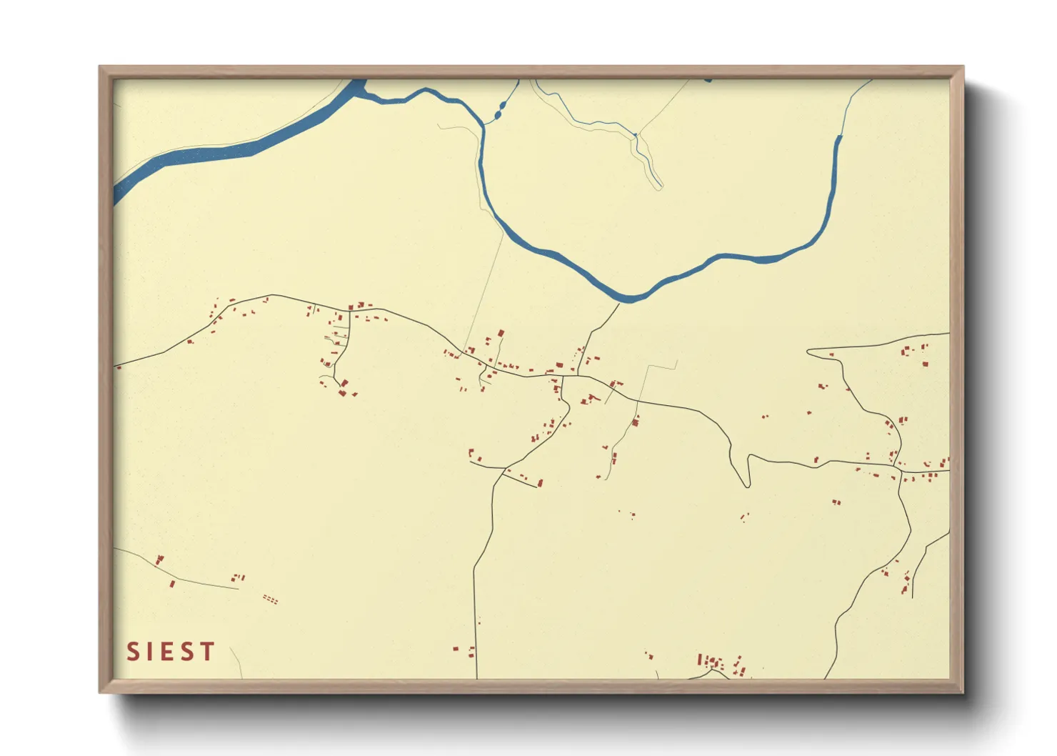 Une affiche de carte sur Siest