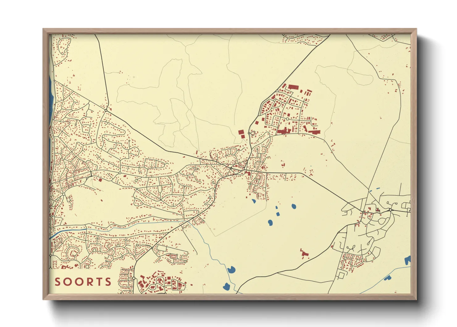 Une affiche de carte sur Soorts