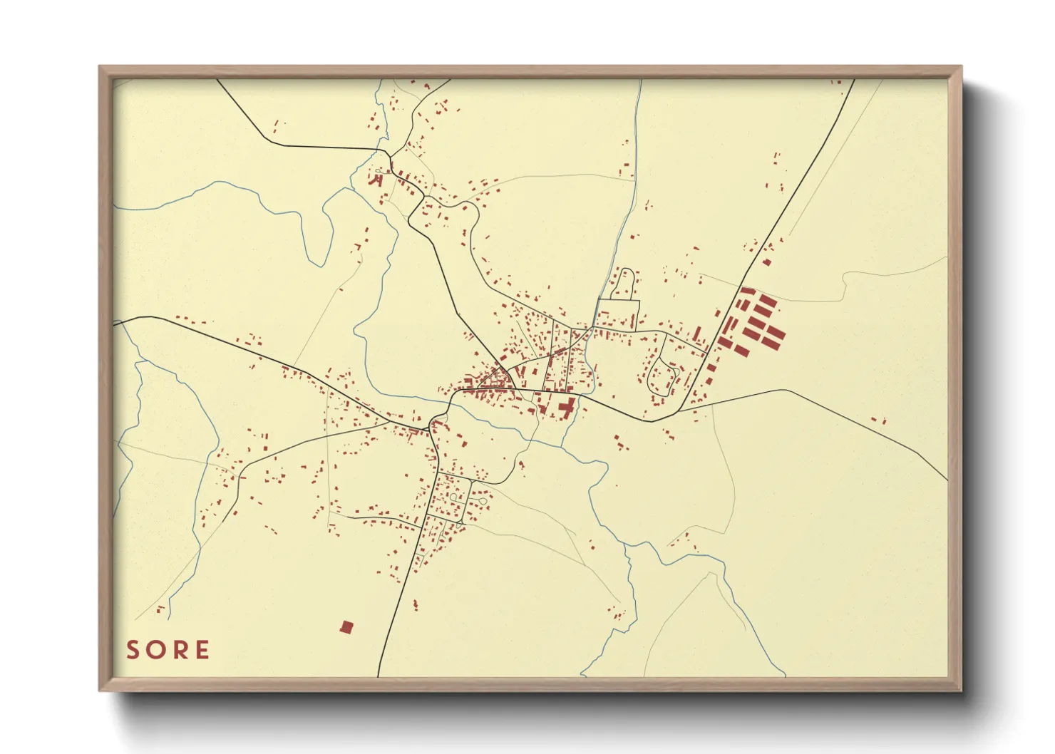 Une affiche de carte sur Sore