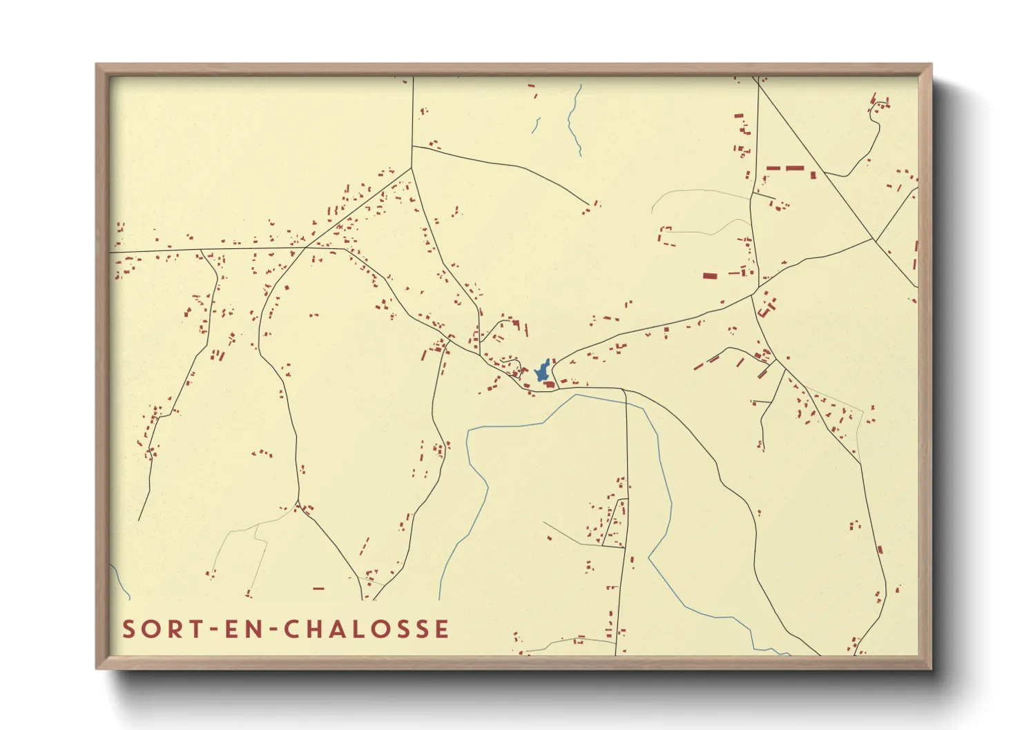 Une affiche de carte sur Sort-en-Chalosse
