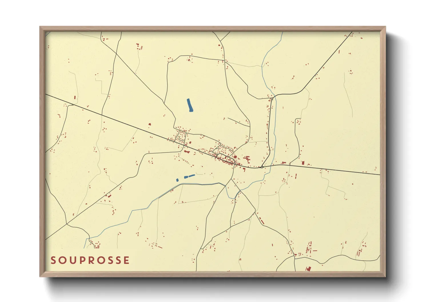 Une affiche de carte sur Souprosse