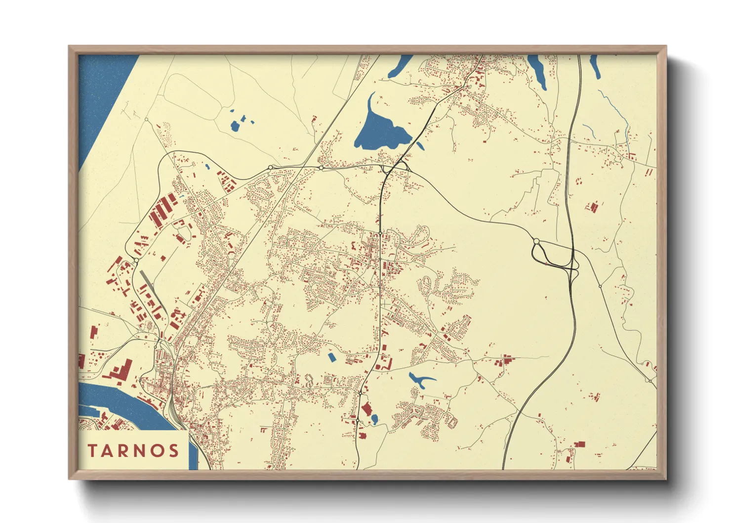 Une affiche de carte sur Tarnos