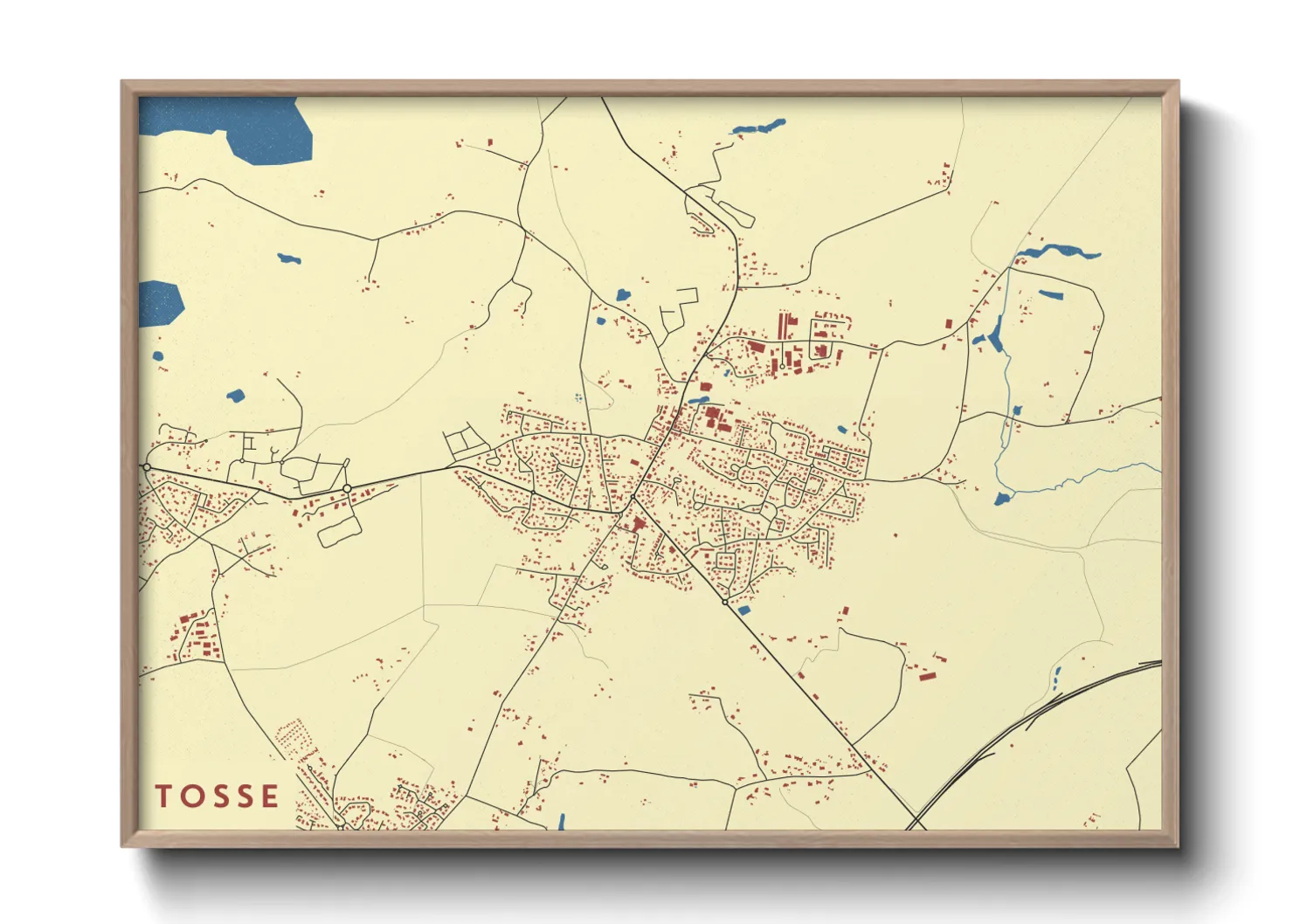 Une affiche de carte sur Tosse