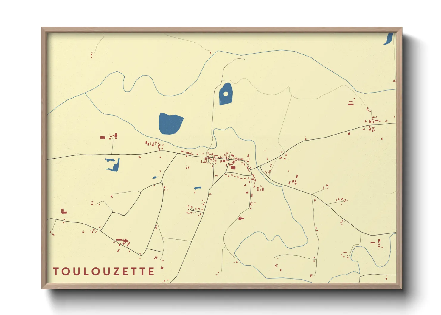 Une affiche de carte sur Toulouzette