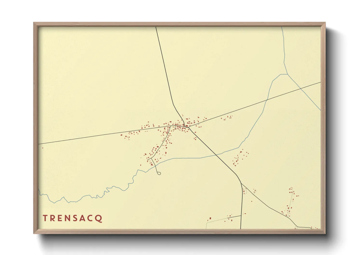 Une affiche de carte sur Trensacq